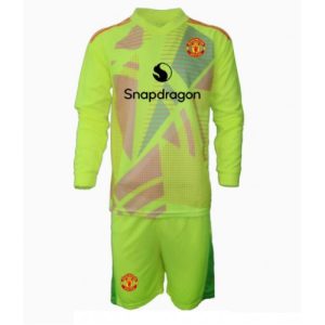 Manchester United Goalkeeper Away Stadium Football Kits for Kids 2024-25 Long Sleeve (+ pants)