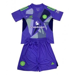 Manchester United Goalkeeper Home Stadium Football Kits for Kids 2024-25 Sale Online