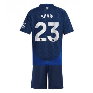 Manchester United Luke Shaw #23 Away Stadium Football Kits for Kids 2024-25 Sale Online