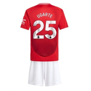 Manchester United Manuel Ugarte #25 Home Stadium Football Kits for Kids 2024-25 Sale Online