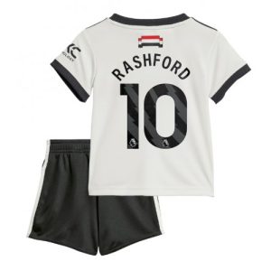 Manchester United Marcus Rashford #10 Third Stadium Football Shirts for Kids 2024-25