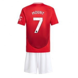 Manchester United Mason Mount #7 Home Stadium Football Kits for Kids 2024-25 Sale Online