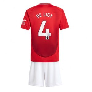 Manchester United Matthijs de Ligt #4 Home Stadium Football Kits for Kids 2024-25 Sale Online