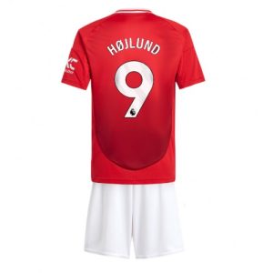 Manchester United Rasmus Hojlund #9 Home Stadium Football Kits for Kids 2024-25 UK