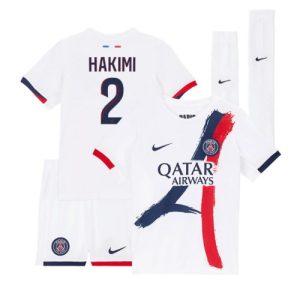 PSG Achraf Hakimi #2 Cheap Away Stadium Football Shirts for Kids 2024-25