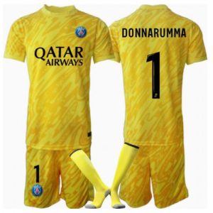Cheap PSG Gianluigi Donnarumma #1 Goalkeeper Third Stadium Kit for Kids 2024-25