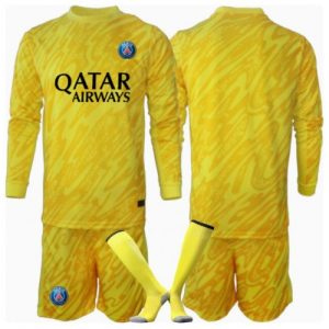 PSG Goalkeeper Cheap Third Stadium Football Shirts for Kids 2024-25