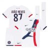 PSG Joao Neves #87 Cheap Away Stadium Football Shirts for Kids 2024-25