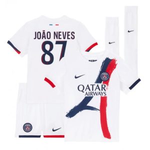 PSG Joao Neves #87 Cheap Away Stadium Football Shirts for Kids 2024-25