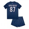 PSG Joao Neves #87 Cheap Home Stadium Football Shirts for Kids 2024-25 On Sale