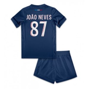PSG Joao Neves #87 Cheap Home Stadium Football Shirts for Kids 2024-25 On Sale