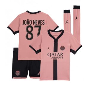 Cheap PSG Joao Neves #87 Third Stadium Football Shirts for Kids 2024-25