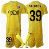 Paris Saint-Germain PSG Matvei Safonov #39 Goalkeeper Third Stadium Football Shirts for Kids 2024-25