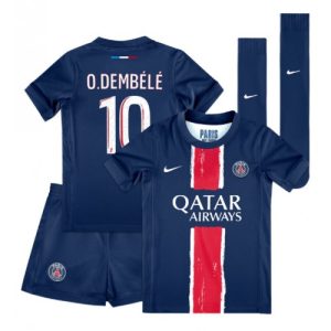 PSG Ousmane Dembele #10 Home Stadium Football Shirts for Kids 2024-25 Sale