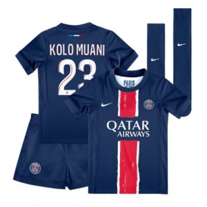 PSG Randal Kolo Muani #23 Home Stadium Football Shirts for Kids 2024-25