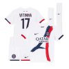 Paris Saint-Germain Vitinha #17 Cheap Away Stadium Football Shirts for Kids 2024-25 On Sale