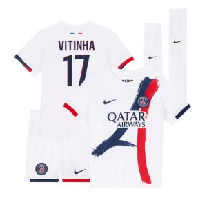 Paris Saint-Germain Vitinha #17 Cheap Away Stadium Football Shirts for Kids 2024-25 On Sale