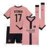 Paris Saint-Germain Vitinha #17 Cheap Third Stadium Football Shirts for Kids 2024-25 On Sale