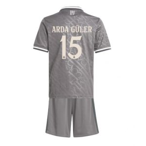 Real Madrid Arda Guler #15 Third Stadium Kit for Kids 2024-25 Jersey Set
