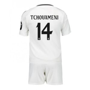 Real Madrid Aurelien Tchouameni #14 Home Stadium Kit for Kids 2024-25