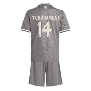 Real Madrid Aurelien Tchouameni #14 Third Stadium Kit for Kids 2024-25 Jersey Set
