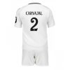 Real Madrid Daniel Carvajal #2 Home Stadium Kit for Kids 2024-25 Jersey Set