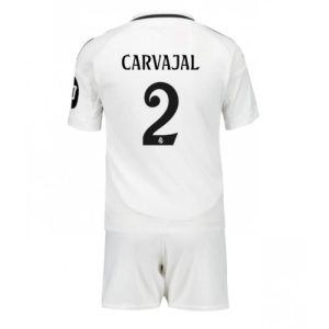 Real Madrid Daniel Carvajal #2 Home Stadium Kit for Kids 2024-25 Jersey Set