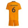 Real Madrid Eduardo Camavinga #6 Away Stadium Kit for Kids 2024-25 Jersey Set