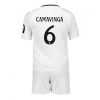 Real Madrid Eduardo Camavinga #6 Home Stadium Kit for Kids 2024-25 Jersey Set