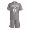 Real Madrid Eduardo Camavinga #6 Third Stadium Kit for Kids 2024-25 Jersey Set