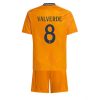 Real Madrid Federico Valverde #8 Away Stadium Kit for Kids 2024-25 Jersey Set