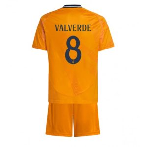 Real Madrid Federico Valverde #8 Away Stadium Kit for Kids 2024-25 Jersey Set