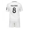 Cheap Real Madrid Federico Valverde #8 Home Stadium Kit Set for Kids 2024-25
