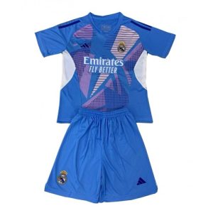 Real Madrid Goalkeeper Home Stadium Kit for Kids 2024-25 Jersey Set