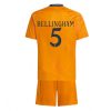 Real Madrid Jude Bellingham #5 Away Stadium Kit for Kids 2024-25 orange