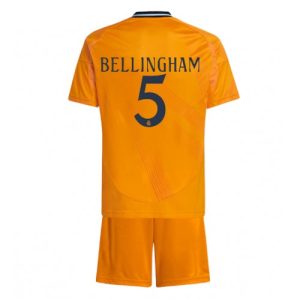 Real Madrid Jude Bellingham #5 Away Stadium Kit for Kids 2024-25 orange