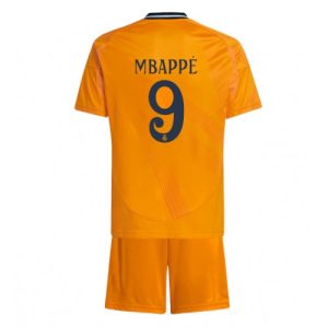 Real Madrid Kylian Mbappe #9 Away Stadium Kit for Kids 2024-25 Jersey Set