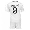 Real Madrid Kylian Mbappe #9 Home Stadium Kit for Kids 2024-25 Jersey Set