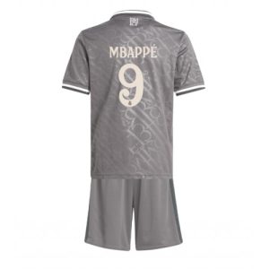 Real Madrid Kylian Mbappe #9 Third Stadium Kit for Kids 2024-25 Jersey Set