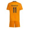 Real Madrid Rodrygo Goes #11 Away Stadium Kit for Kids 2024-25 Jersey Set