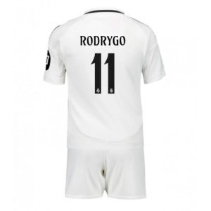 Buy Real Madrid Rodrygo Goes #11 Home Stadium Kit for Kids 2024-25 Online