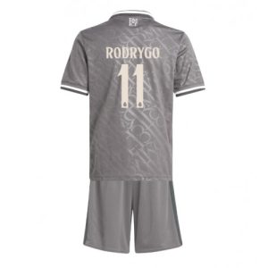 Real Madrid Rodrygo Goes #11 Third Stadium Kit for Kids 2024-25 Jersey Set