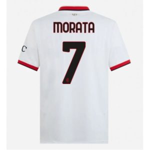 AC Milan Alvaro Morata #7 Cheap Men's Away Stadium Shirt 2024-25 Short Sleeve