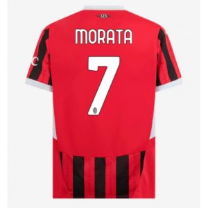 AC Milan Alvaro Morata #7 Cheap Men's Home Stadium Shirt 2024-25 Short Sleeve