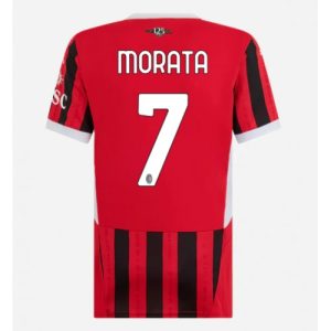 AC Milan Alvaro Morata #7 Home Football Club Jersey Women 2024-25
