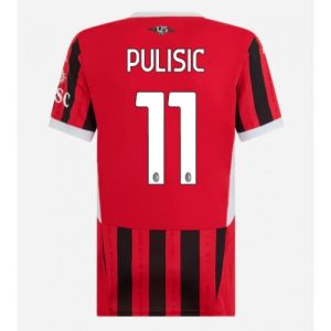 AC Milan Christian Pulisic #11 Home Football Club Jersey Women 2024-25