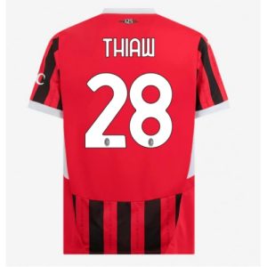AC Milan Malick Thiaw #28 Cheap Men's Home Stadium Shirt 2024-25 Short Sleeve