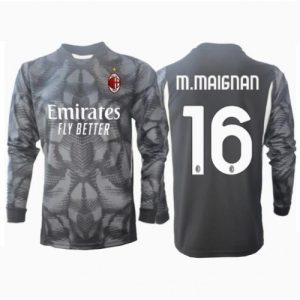 AC Milan Mike Maignan #16 Goalkeeper Cheap Men's Home Stadium Shirt 2024-25 Long Sleeve