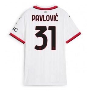 Cheap AC Milan Strahinja Pavlovic #31 Away Football Club Jersey Women 2024-25