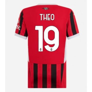 AC Milan Theo Hernandez #19 Home Football Club Jersey Women 2024-25